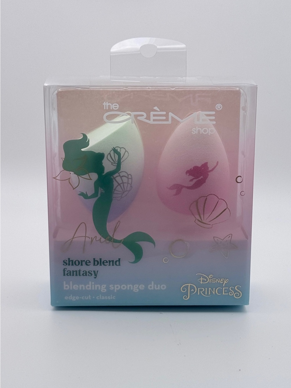 The Crème Shop Disney Princess Ariel Shore Blend Fantasy Blending Sponge Duo New